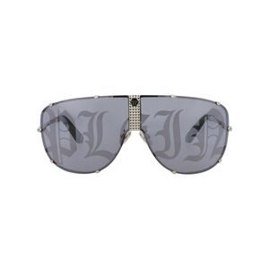 Philipp Plein Aviator-Frame Stainless Steel Sunglasses Silver Mens